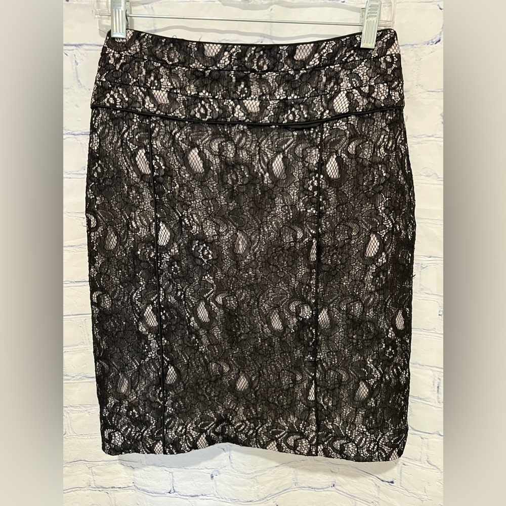 H&M black lace skirt size 10